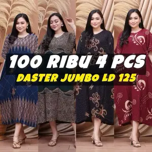 [ BISA COD ] 100 dapat 4pcs || daster rayon jumbo lengan pendek busui bumil kancing depan
