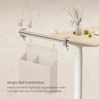 Gambar Rak Papan Meja Single Rail Modular Deskmount Pegboard DIY OXIMUS GPD04 - GPD04 White dari Oxihom Kota Administrasi Jakarta Utara 5 Tokopedia