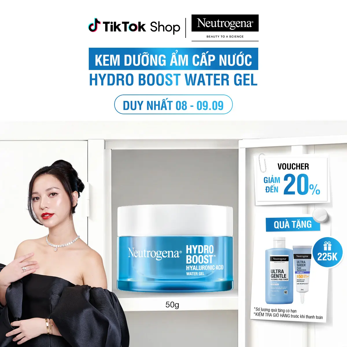Kem Dưỡng Cấp Ẩm Neutrogena Hydro Boost Hyaluronic Acid Water Gel 50G