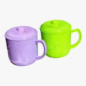 MUG PLASTIK MURAH ADA GAGANG PLUS TUTUP  MURAAH MERIQAH Buah Kitchenware