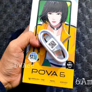 Kabel Charger P0VA 6 Pro, P0VA 7, CAMON 40, P0VA 6, P0VA 5 PRO Copotan Fastcharging 70W 68W 45W 33W 18W Ultra Charger