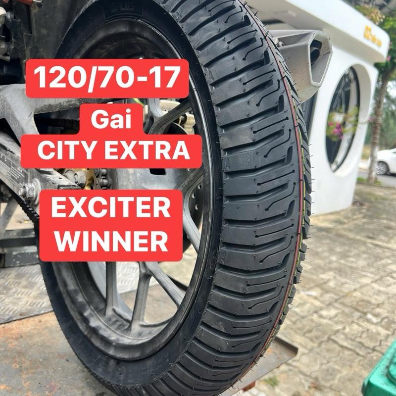 (UT DRC) Vỏ xe 120/70-17 gai CITY EXTRA thương hiệu DPLUS cao cấp bám đường cực kỳ tốt .lắp cho xe EXCITER và WINNER , bảo hành 1 năm lỗi đổi mới