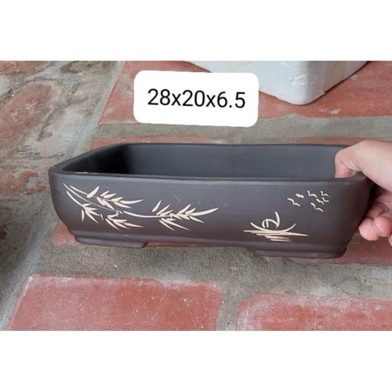  01 chậu gốm size 28cm men đẹp trồng cây mini 