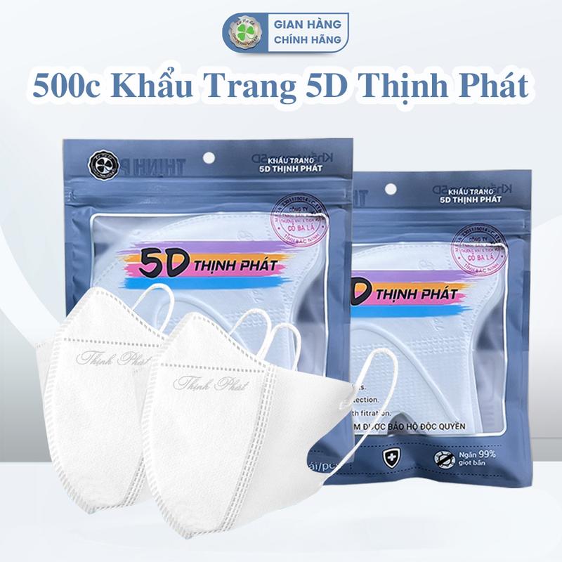 500 Chiếc Khẩu Trang 5D THỊNH PHÁT Kháng Khuẩn, Chống Tia UV, Quai Đeo Mềm Mại Ôm Sát Khuôn Mặt - 500 Chiếc Che Mặt khẩu trang 5d Phụ Kiện