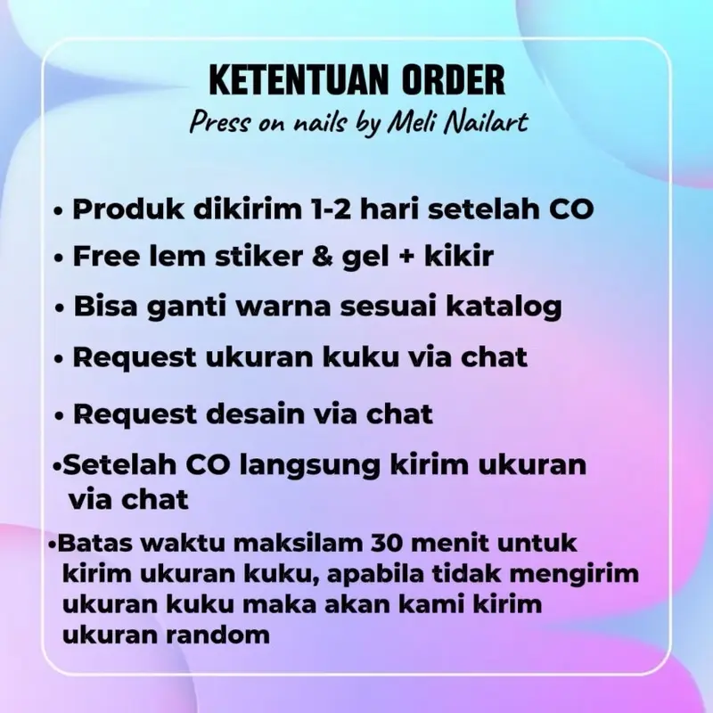 Press on Nails Nailart bebas request desain 1