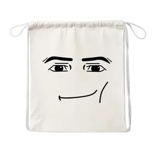 Tas Serut Mewing Roblox Aesthetic Lucu Ransel Sekolah Kanvas Backpack