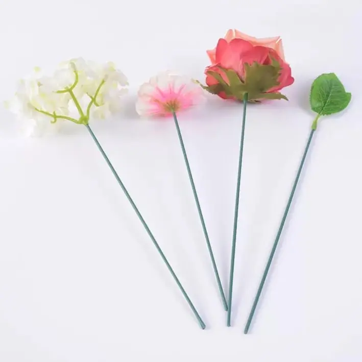20pcs Tangkai Kawat untuk Bunga Buket / Tangkai Kawat Bunga Hijau Artificial / Tangkai Kawat20pcs Tangkai Kawat untuk Bunga Buket / Tangkai Kawat Bunga Hijau Artificial / Tangkai Kawat 4