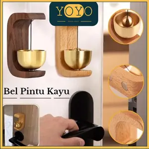 Bel Pintu/Lonceng Angin Di Rumah/bel Pintu Kenari/Bel Lonceng Pintu Rumah Toko Apartemen Kulkas Aksesoris Bahan Kuningan Stiker Tempel Alarm Pintu Gantung Mini