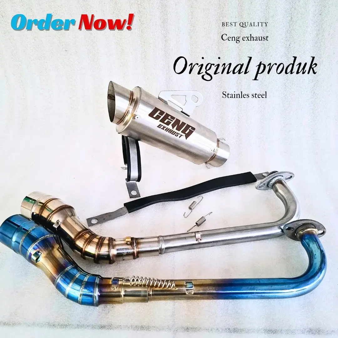 Knalpot Racing Suara Gahar Original Produk Ceng Untuk Motor Matic Mio,Beat,Scopy,Vario,Nmx dll Inlet 50mm