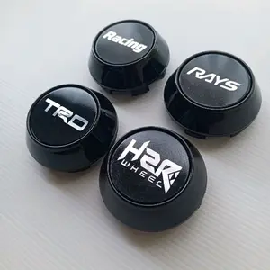 Dop velg tutup tengah as roda variasi model kerucut hitam plat diameter luar 6,5cm diameter dalam 6cm
