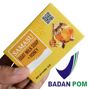 SAMASU - Sabun Wajah Anti Jerawat - Sabun Muka Pembersih Jerawat (BPOM) Goat Milk Soap + Extrack Madu