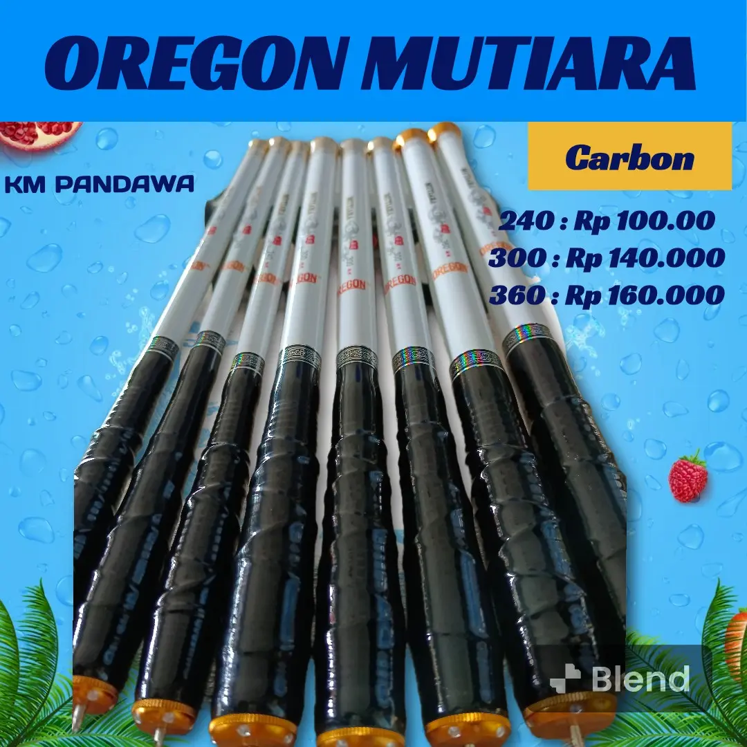 Tegek carbon merk Oregon Mutiara ruas pendek Joran karbon alat pancing berkualitas