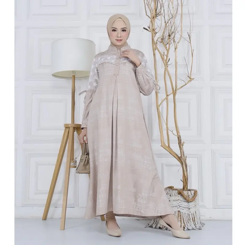 Khemari Midi Dress Viscose Jaguard Cantik Elegant Lembut Mewah - Freya Series 3