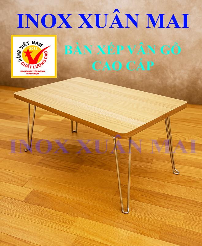 Bàn xếp gấp gọn học sinh vân gỗ cao cấp Xuân Mai