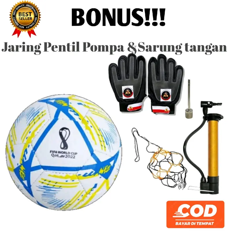 bola sepak size 5 viral bonus jaring pentil outdoor ball Kaki 2