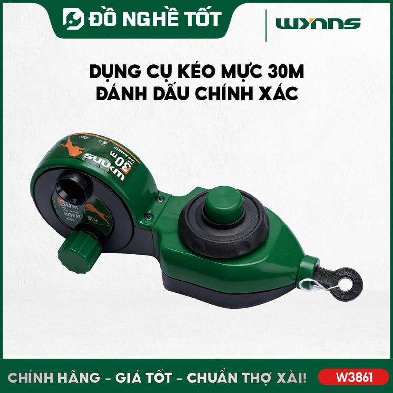 Dụng cụ búng mực 25m WYNN’S W3861 – Dây nylon, kẻ line chính xác, nhỏ gọn cầm tay CHƯA CỐ MỰC SẴN