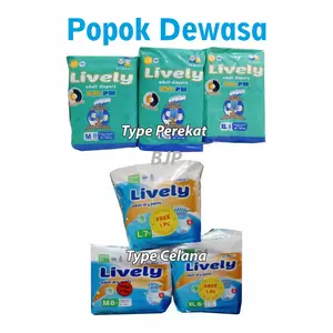 Popok Dewasa Lively Tipe Perekat dan Celana Size M L XL Diapers For adult