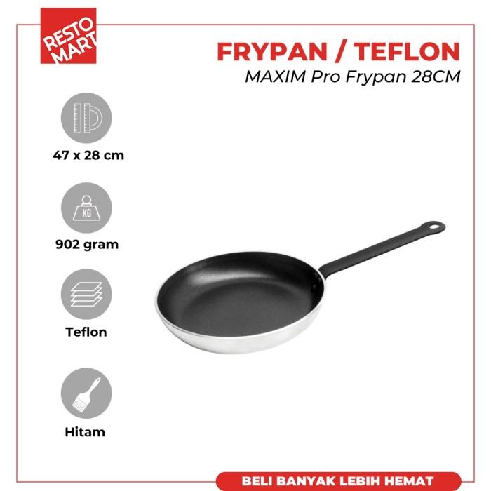 Gambar Fry Pan / Wajan Penggorengan / Teflon Anti Lengket 28 cm MAXIM PRO Bakelite Handle (1091693) dari Restomart Kitchen Solution Kota Administrasi Jakarta Pusat Tokopedia