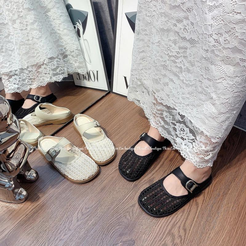 Sục nữ đế biệt thiết kế dạng lưới kiểu nữ thời trang đế mềm chống trơn trượt (SBL242) full box