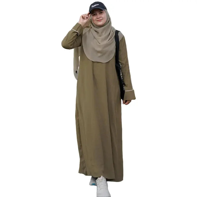Jembarmuslim - Abaya List Ban Tangan | Gamis Basic Simple Variasi Setrip Exclusive Airflow Crinkle Dress Hitam Lembut Casual Remaja Wanita Muslim Dewasa Maxi Syari Lebaran gamisabaya 1