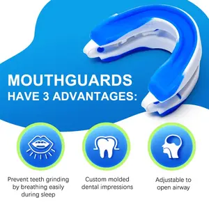 Anti-Snoring Mouthguard Anti-Snoring Device Nighttime Teeth Guard Adjustable Sleep Mouthguard for Bruxism