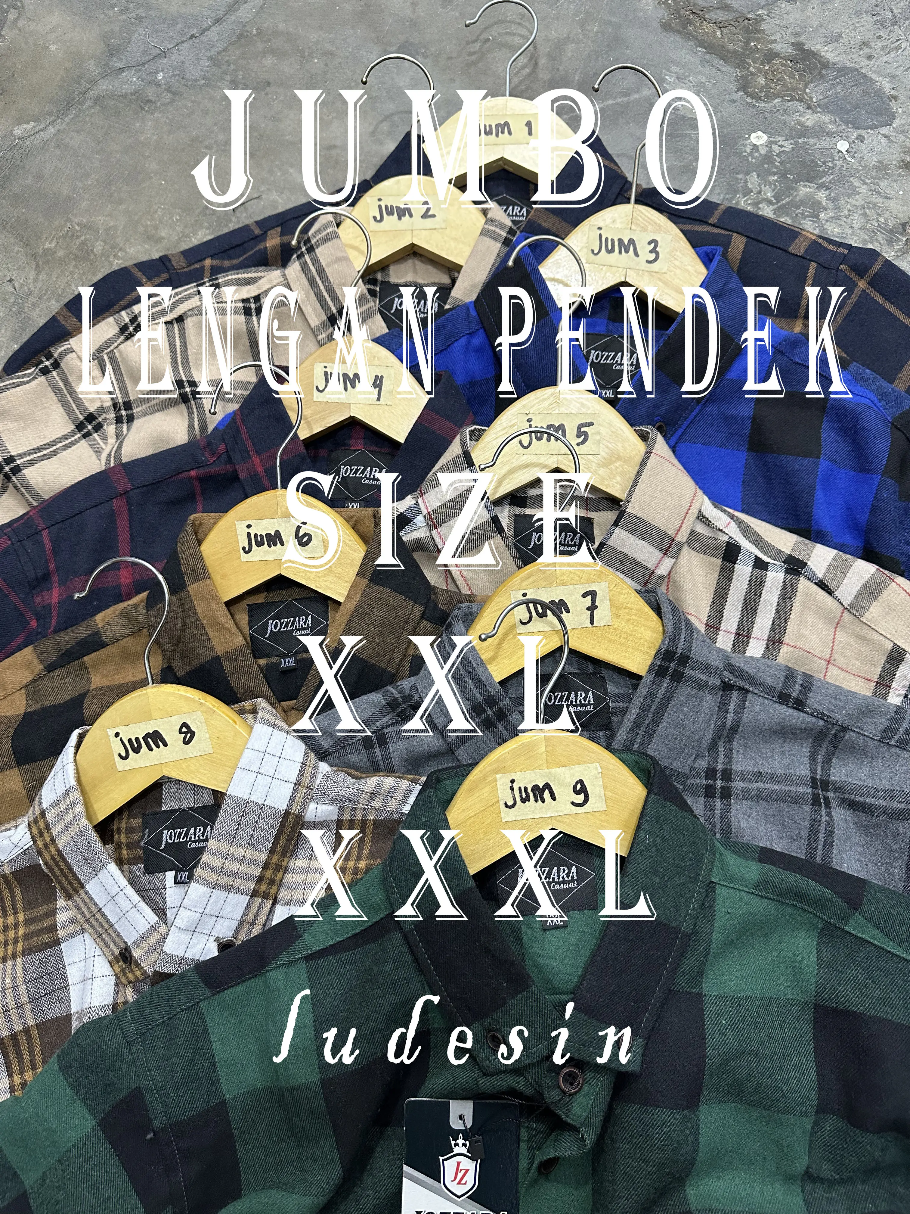 XXL XXXL kemeja flanel lengan pendek big size distro premium