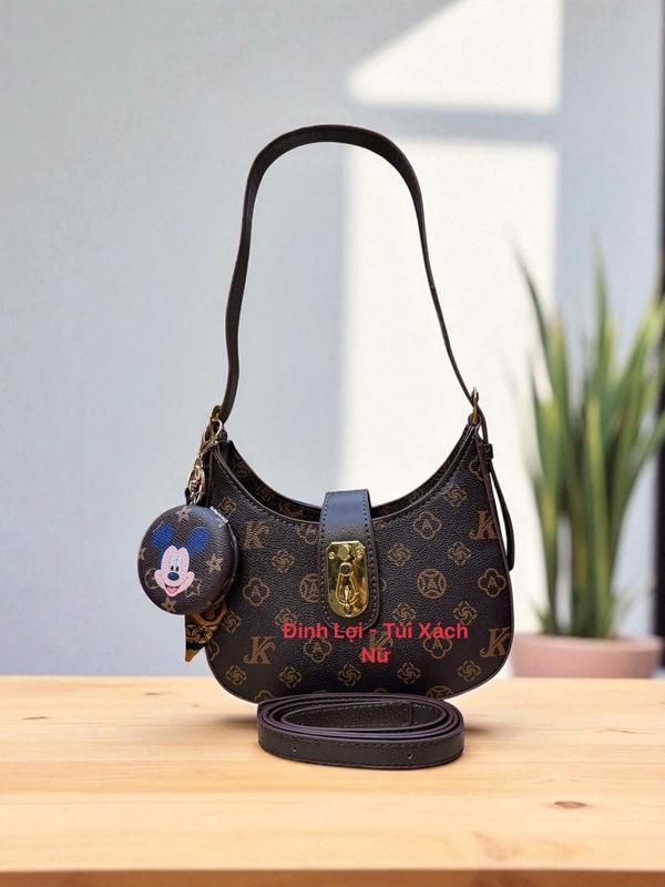 TẶNG GƯƠNG VÀ KHĂN Túi Xách Nữ Túi Kẹp Nách Túi Đeo Chéo JK Size 20 Sang Chảnh - T62