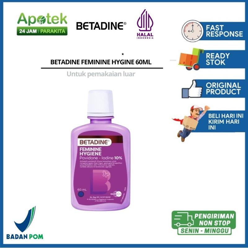 Betadine Feminine Hygiene 60ml - Mengatasi Keputihan dan Infeksi Jamur pada Kewanitaan