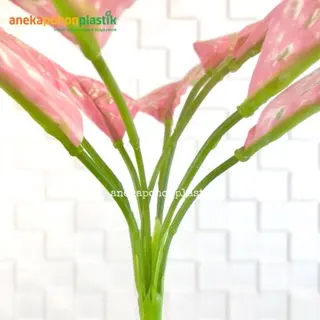 Daun Artificial Aglonema Chocyn X9 Semi Latex Tanaman Hias Plastik Dekorasi Rumah Aesthetic 3