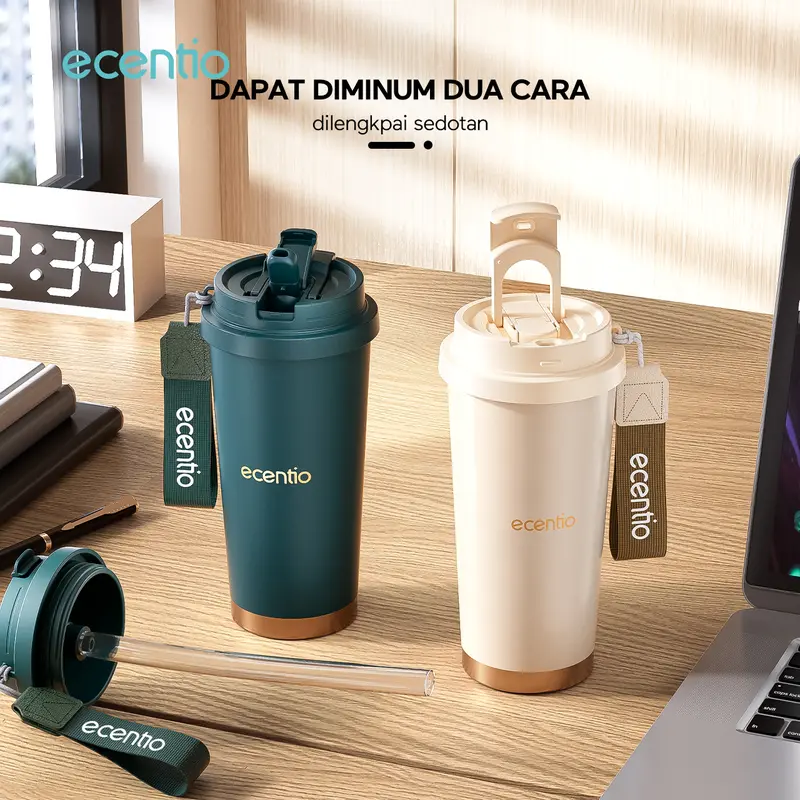 【Tahan dingin 25 jam】【SUS 316】【K】ecentio tumbler minum premium tahan dingin 24 jam botol stainless 316 portable tumblr 530ml Vacuum 5