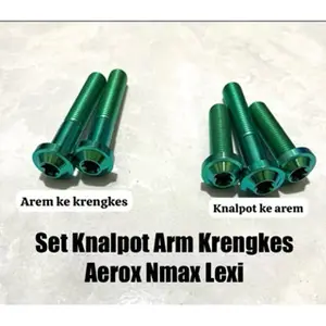 Baut Titanium Set Knalpot Arm Krengkes AEROX NMAX LEXI original Titanium Vietnam