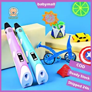 COD 3D Printing Pen 3D Printer Arts Pen Making Doodle Arts Crafts USB Cable Intelligent Murah 3D Pen Free PLA Filament