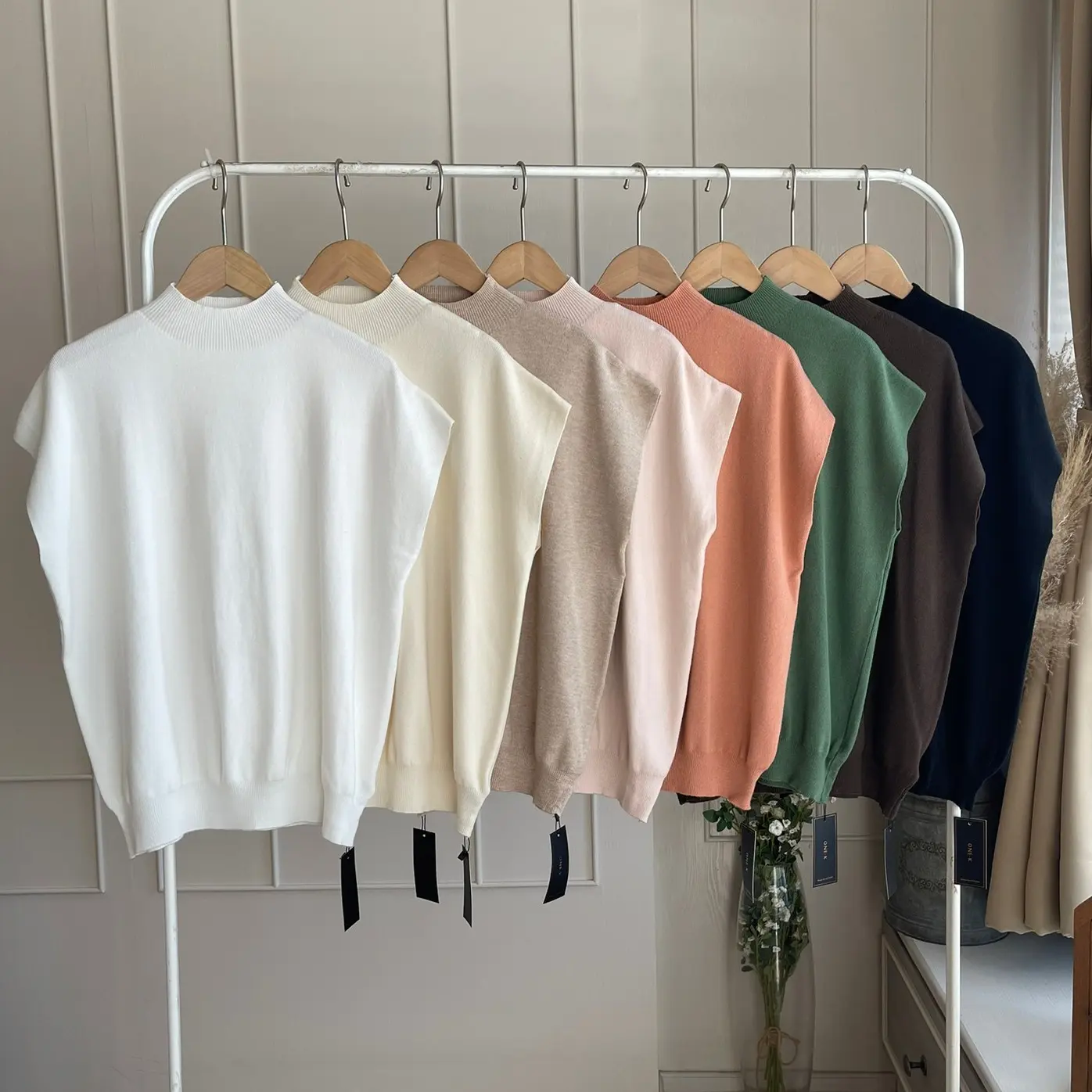 MyEverCo Ribbed Mock Neck | Knit Top