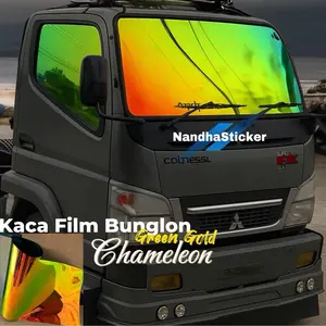 kaca film mobil pelangi / bunglon / rainbow green gold premium ( lebar 100cm  )  Kendaraan
