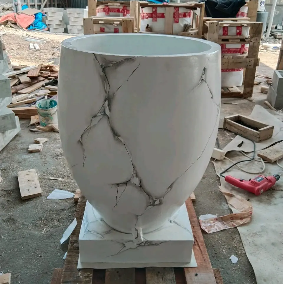 BAK MANDI MOTIF MARBLE , TINGGI 70 CM DIAMETER 50 CM ( ONGKIR CHAT ADMIN)