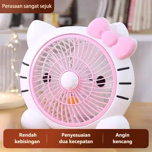 [COD READY] Kipas angin meja listrik Table Fan Desk Fan Karakter Portable 10 inci