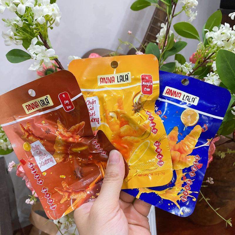  Combo 30 chân gà rút xương Anna lala mix mầu mix vị tê cay  vị cay dịu  vị nguyên bản không cay 29gr giòn ngon 