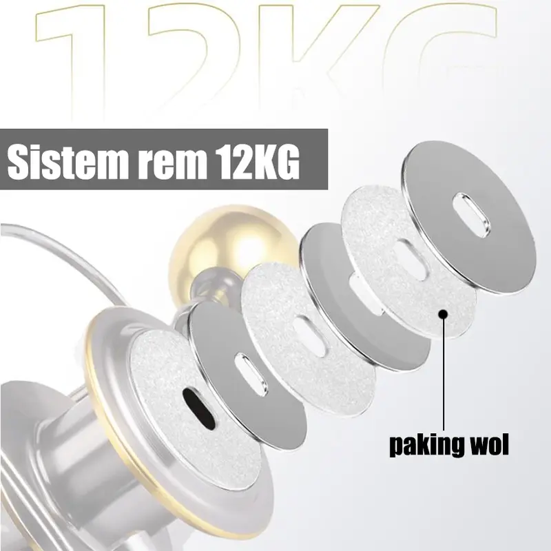 reel pancing shijiro p50  power handel joran pancing daido reel pancing putar Spinning Reel mesin poros kawat logam gulungan umpan Rasio kecepatan5.2:1 alat Rell Pancing rel pancing power handle 2