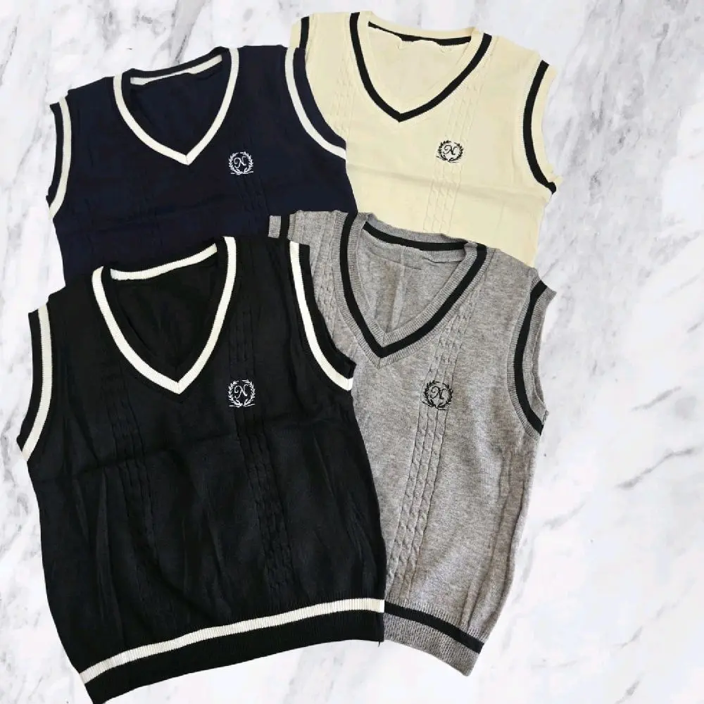 Vest rajut kepang bordir import wanita hanya luaran saja Ld50 pb 55