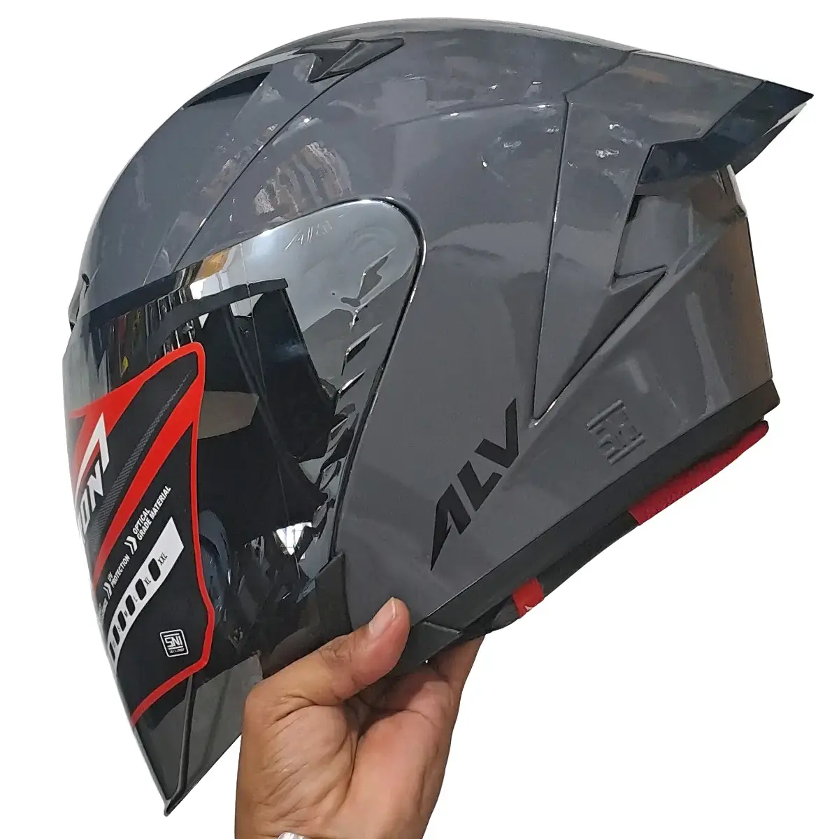 HELM ALV ULTRON PRO SNI VISOR SILVER SNI ORIGINAL HALF FACE VIRAL