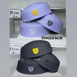 Peci Malaysia putih hitam 6cm,kopiah Malasiya putih 6cm,songkok hitam 6cm,kopiah malasiya original,kopiah ameen,peci ameen,songkok putih hitam Motif Bordir,peci sholat Muslim Dewasa dan anak bayi Katun Alat sholat fashion muslim Pria Haji