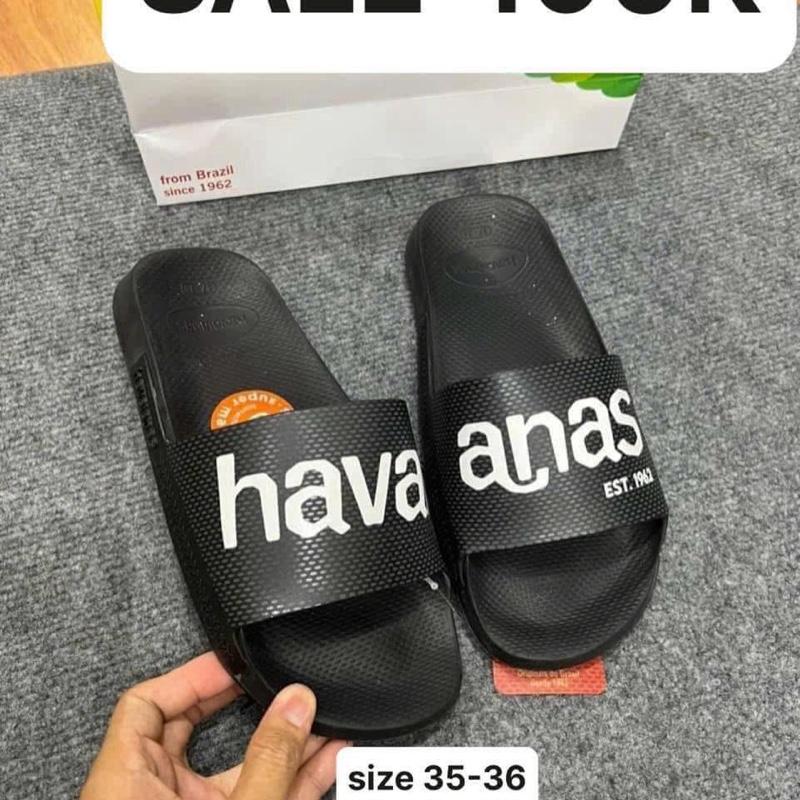 DÉP NAM QUAY NGANG CHỮ HAVAIANAS NHÀ THIÊN TRANG . CAO SU . NGOÀI TRỜI . DU LỊCH . ĐI BIỄN . DẠO PHỐ