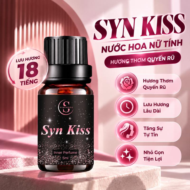 Synkiss Nước Hoa Nữ 5ml Hương Thơm Dịu Nhẹ Quyến Rũ Lưu Hương Lâu An Toàn Cho Da