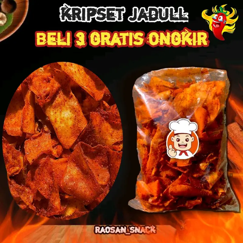 kripset jadul 250gr promo keripik singkong keripik setan 1