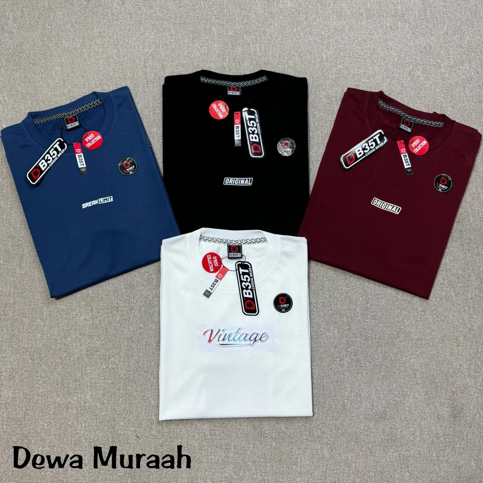 Paket 4PCS 100RIBU Kaos Distro BAHAN SEMI KATUN 24S MOTIF SIMPEL Ready SIZE M-L-XL-XXL-XXXL MIX BRAND