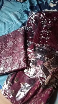 Product Review of Aywears - Set couple pasangan BURGUNDY kebaya brukat kurung malika dan rok songket dan kemeja battik pasanga.  Kondangan Wanita Pesta from A** i**i 0