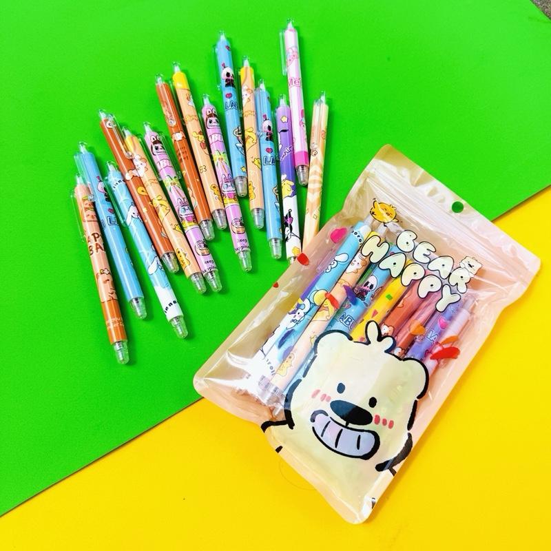 MẪU MỚI Combo 30 Bút Gel Xóa Được Ngòi Siêu Mảnh 0.5mm Mực Khô Nhanh Không Lem Dễ Thương Cho Học Sinh Sinh Viên Và Người Đi Làm