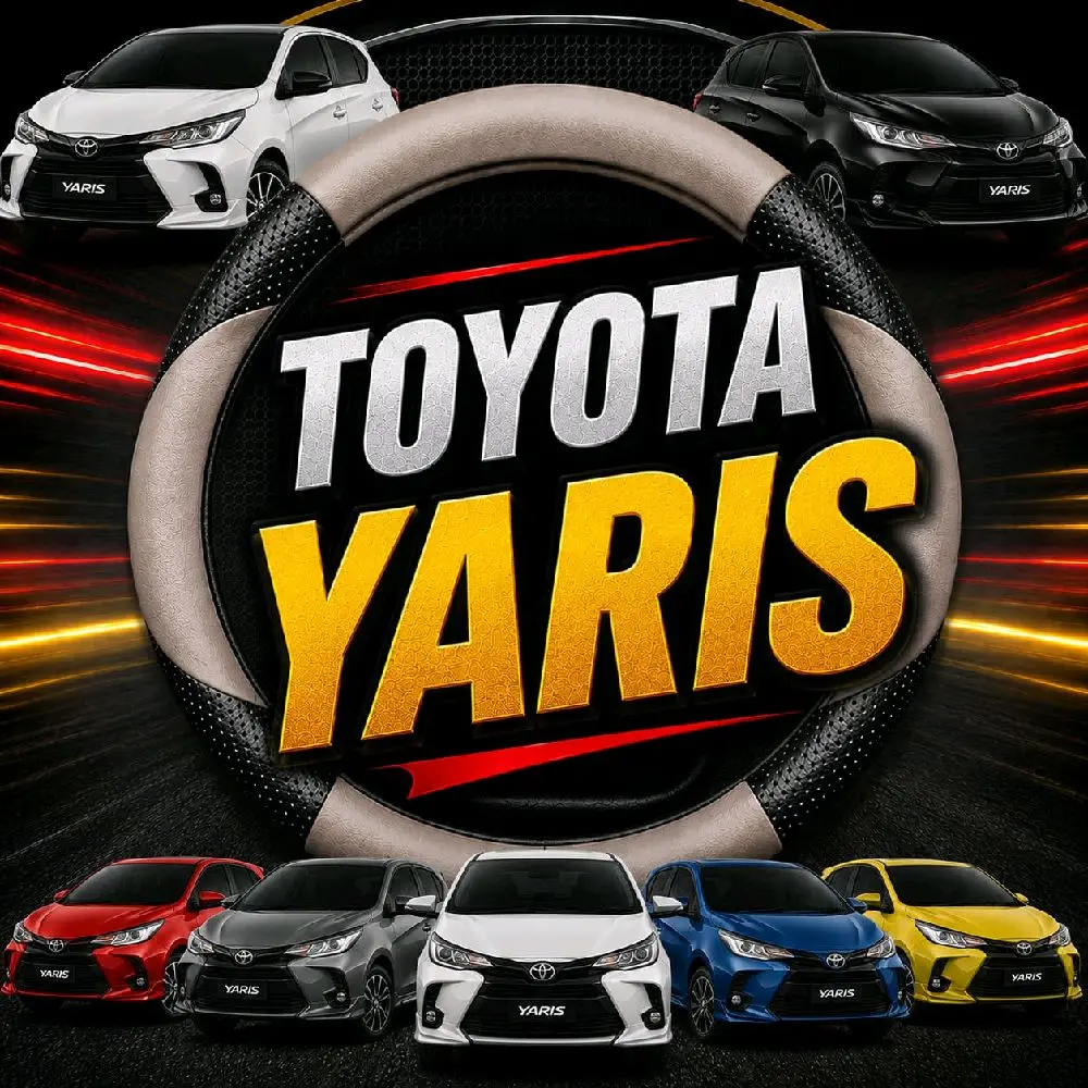 Toyota Yaris Cover Stir Sarung Stir Bahan Kulit Premium 38CM Universal ANTI SLIP untuk Kenyamanan dan Keamanan Berkendara - Car, Kendaraan
