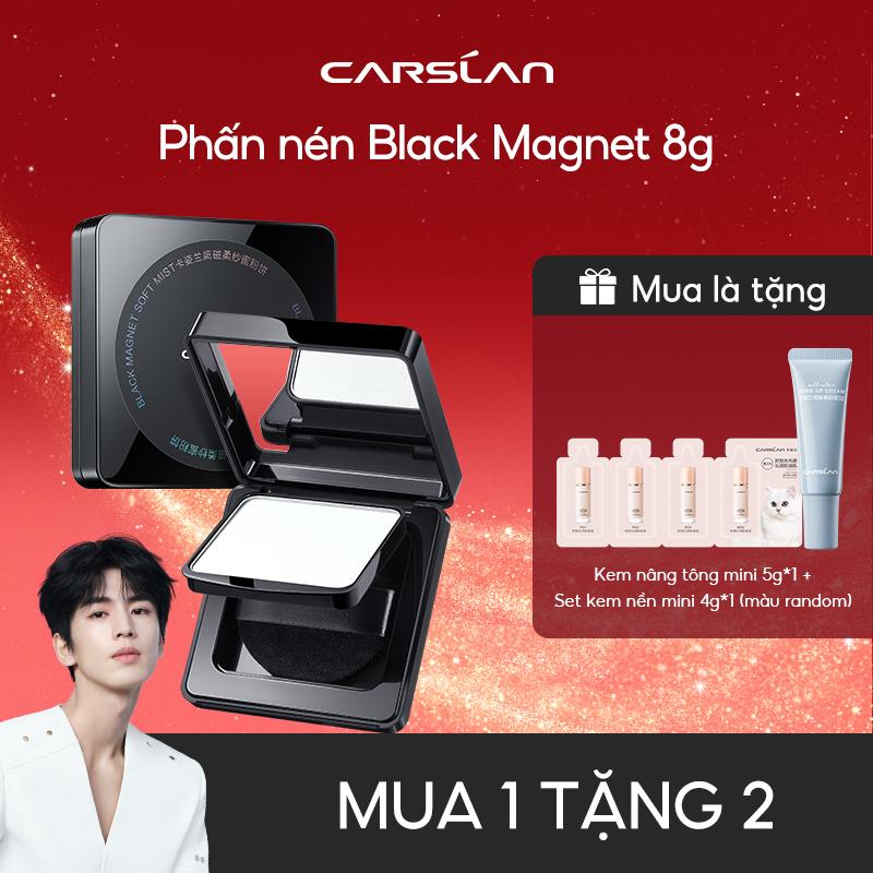 [Hứa Ngân Daily X Carslan] Phấn phủ trang điểm Carslan Kiểm soát dầu,Kiềm dầu giữ nền lâu hơn Dặm lai nền không bị vón cục 8g+[Mua 1 Tặng 2]Kem nền dạng lỏng size 4g *1+ son bóng mini 1g
