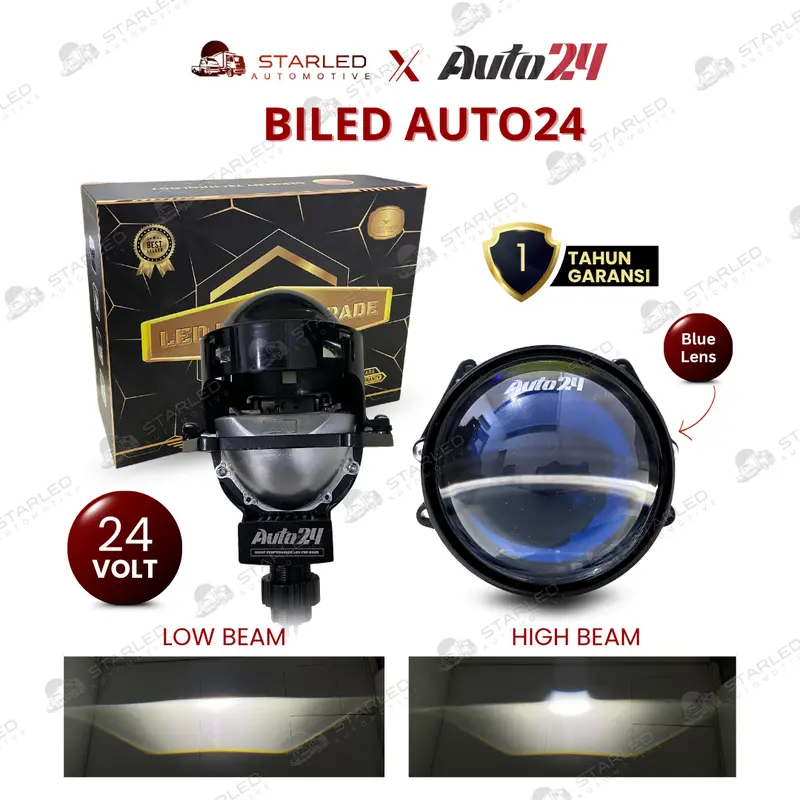 AUTO24 LAMPU BI - LED 24VOLT LAMPU PROJIE 55W 65W LAMPU PROJIE BILED UKURAN 3 INCH LAMPU DEPAN KENDARAAN MOBIL TRUK Car 1